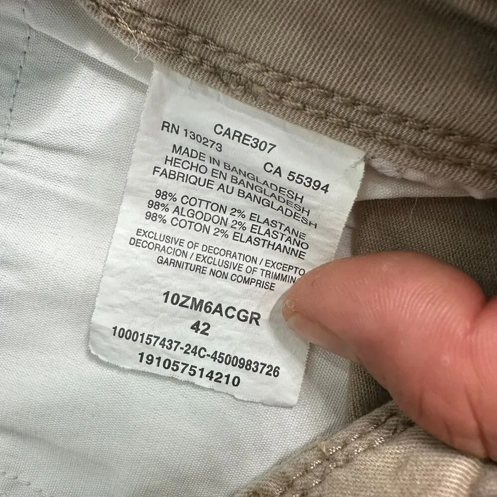 Wrangler Beige Cream Mens Size 42 Cargo Utility Shorts Work Workwear